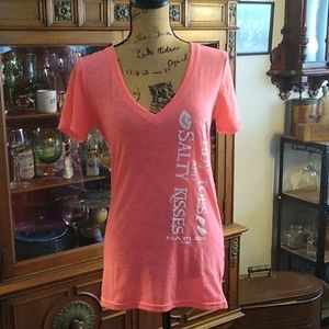 Island beach long neon tee size XL
